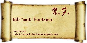 Német Fortuna névjegykártya